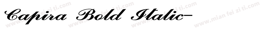 Capira Bold Italic字体转换